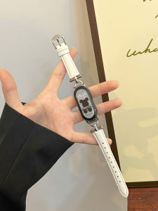 Luxurious Leather D-Clasp Bracelet for Xiaomi Band 8 9 10 Womens Fashionable Autumn Winter Accessory Original Design