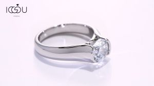 Cincin Original 2ct-8mm Moissanite Berlian Solitiare 100% Perak925+GRA sz.7