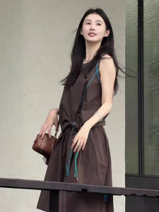 XUECAIQI | Summer Stylish Plus Size Brown Tank Top and Shorts Set