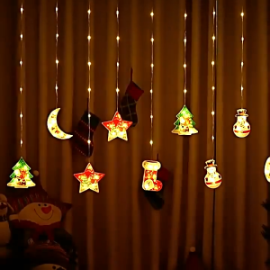 Christmas lights 4M LED Fairy lights Outdoor Curtain String Lights Home Xmas Decor