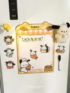 Ins Pachacha Dog Magnetic Fridge Magnet Message Board Memo Pad Erasable Writeable Whiteboard Decorative Home Accessories