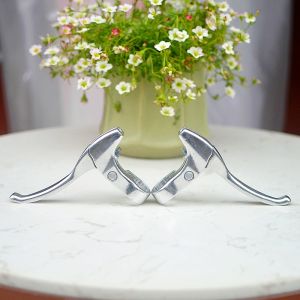 Vintage Bạc Hợp Kim Nhôm Đòn Bẩy Phanh Xe Đạp Xe Đạp Tay Lái Xe Đạp Gấp Thiết Bị Phanh Phong Cách Cổ Điển Đi Xe Đạp Gear