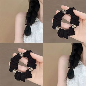 Classy Rhinestone! Exquisite Classic Style! High Elastic Womens Ponytail Fashion All-Match Headband Hair Accessories Fabric Headband