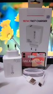 Charger SAM Galaxy A04e 180W Fast Charger Support Fast Charging Quick Charge 3.0