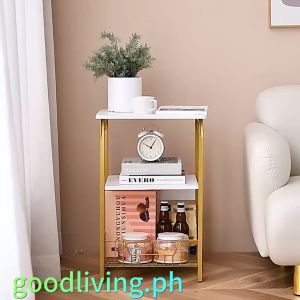 3/2 Tiers Modern Side Table for Living Room Coffee Table Sofa Table Nightstand Beside Bed Wooden Veneer Table
