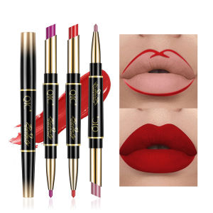 2 In 1 Matte ลิปสติก lip liner ยาวนานกันน้ําแต่งหน้าสําหรับผู้หญิงเครื่องสําอางเกาหลี Beauty Make up หญิง Lip Tint Stain