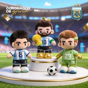 Official Argentina National Football Team 2026 Messi Martínez Enzo 35cm Plush Toy Perfect Gift for Fans Ideal for Collection