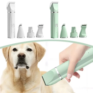 Multi-functional Electric Pet Hair Grooming Shaver Clipper Set 4-in-1 Dog Cat Hair Trimmer Rechargeable Pet Hair Clipper Wireless