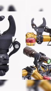 Durable Bicycle Light Stand Black Bike Light Bracket Bike Flashlight Clamp Universal