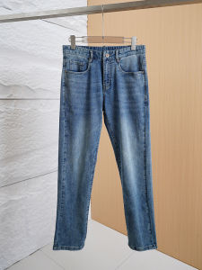 Classic Retro Washed Casual Jeans Mens Spring Summer Versatile Commuting Comfortable Straight Leg Zipper Fly Fashionable