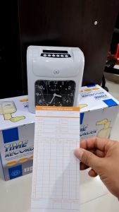 Electronic Employee Time Clock Recorder Bundy Clock Attendance Time Card Machine for Office Factory Warehouse - intl With Free Thermal Timecard / Time card Pack of 50pcs