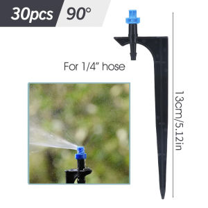 90/180/360 Degree Misting Nozzle 13cm Stake Sprinkler for 1/4"Hose Garden Irrigation Sprinkler Drip Watering Agriculture Sprayer