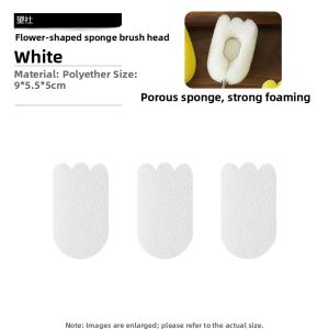 Stainless Steel Cup Brush Sponge Kitchen Cleaning Brush Replacement Handle Long Handle Bottle Brush Portable Household Tools