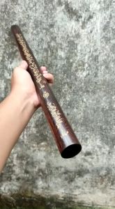 Tongkat Toya Kayu Galih Asem Ukir Kaligrafi Panjang 50 cm