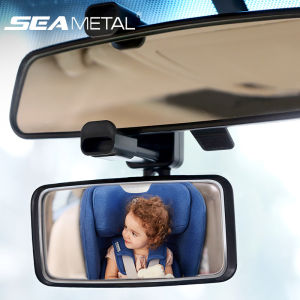 SEAMETAL Car Baby Rear View Mirror Mount Clip 360° Rotates Adjustable Auto Observing Back Seat Auxiliary Mirror Baby Monitor