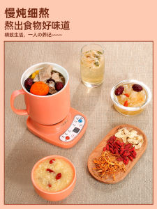 Small Multi-Function Office Electric Soup Pot Mini Flower Tea Pot Unattended Heating Cup Health Preservation Flask Ceramic Body