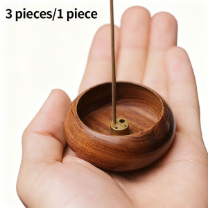 Exquisite wooden plug-in incense burner - suitable for Buddhist worship family tea rooms desktop decoration - ideal gift