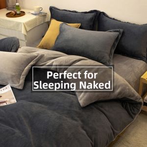 Thermal Warm No Hair Loss Flannel Duvet Set
