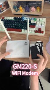 Used Modem GM220-S WIFI XPON ONU – Supports EPON & GPON with Adapter Included