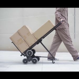 Worthbuy Tri-Wheel Heavy Duty Trolley Stair Hand Truck Trolley With Wheel Adjustable Handle Stair Trolley Troli Barang