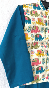 ELEPHANT PRINT DESIGN BOYS KURTA SET-READYSTOCK IN SG-BOYS ETHNIC WEAR