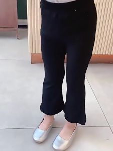 กางเกงขายาวเด็กผู้หญิง กางเกงขาบานเด็กหญิง ผ้ายืด ใส่สบาย ไม่ร้อน