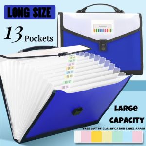 Long Expanding File Folder Organizer Document Organizer File Bag Folder School Office Supply 38*27CM