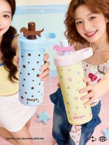 Rasta Imposta | High Aesthetic Design For Girls Stainless Steel Insulated Cup Portable Handle Straw
