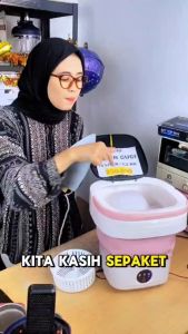 PAKET BUNDLING Mesin Cuci Mini Lipat Portable 12L dan Setrika Finito FS-300 350 Watt