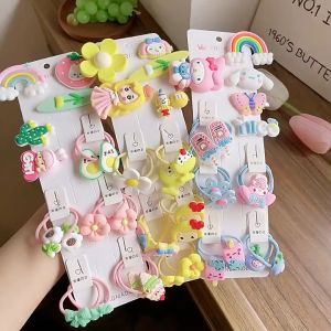 (ISI 15 PCS) Jepit Mix Boneka Korea Cute Girl / Jepitan Anak Perempuan Kunciran Ikat Rambut Hair Pin Impor Import Kiosbalitafawa