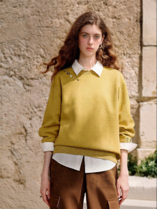Toyouth | Áo Sweater Cotton Mềm Thêu Hoa Không Có Mũi