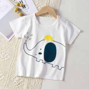 Summer Cotton Blend Short Sleeve T-Shirt And Shorts Set for Girls Lightweight Two-Piece Suite Baby Clothes Casual Style
