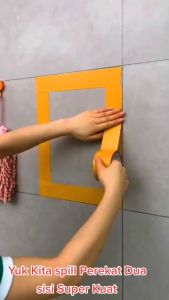 PALING MURAH!!! Double Tape Kain 2 Sisi Lakban Solatip Double Tape Kain Kuning 2 Sisi Serbaguna