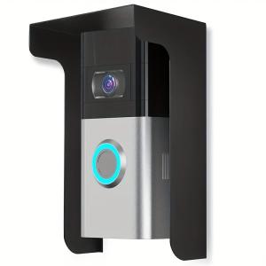 Black Doorbell Rain Anti-Glare Cover Weather-Blocking Camera Cover Glare Sun Shade Protection for Most Video Doorbells