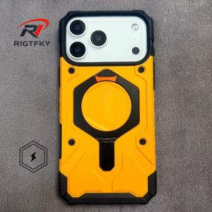 Kickstand Magnetic Case for iPhone 17 Pro Max 16 15 Plus 14 13 12 Rugged Shockproof Heavy-Duty Armor MagSafe Protective Cover