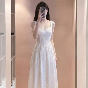 YIKEMAI | Vintage Style Slimming Camisole Dress