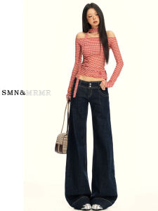 Low Waist Fleece Lined Straight Leg Denim Jeans Womens Casual Trousers Fall Winter Vintage American Style Bootcut Pants