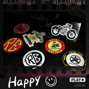 For Royal Enfield Interceptor Continental GT Meteor Himalayan Classic Hunter 650 500 411 350 3D Resin Gel Motorcycle Sticker Retro Emblem Tank Decal Access