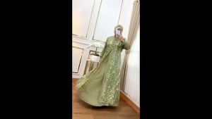Dress Kondangan Terbaru Quila Dres Bahan Ceruty Babydoll Aplikasi Brukat Baju Gamis Wanita Jumbo M L XL XXL 3XL Model Kekinian Brokat Untuk Seragaman Viral Mewah Elegant Termurah