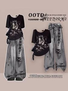 NEEDARNA | Unique and Chic Hot Trend Stylish Mini Set Denim