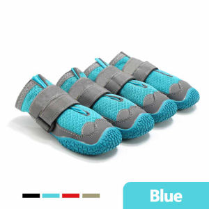Dog Boots Shoes with Reflective Strap Adjustable and Breathable Non-Slip Sole Dog Rain Snow Boots Outdoor Shoes for Small Medium Large Dogs