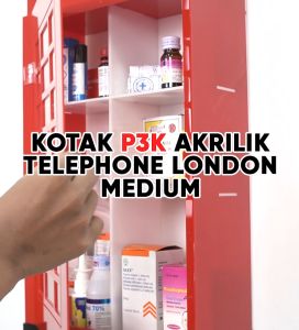 Kotak Obat P3K Akrilik LONDON TELEPHONE Medium Size