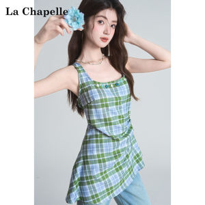 La Chapelle | Plaid Sleeveless Waist-cinching Top