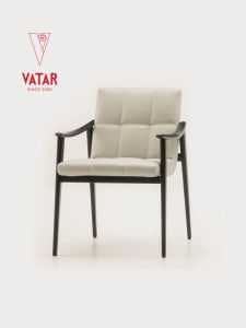 VATAR | Modern Soft Armchair Dining Chair White Ash Wood