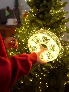 LED Firecracker String Lights EU/US Plug Remote Control Halloween Garland Fairy Light for Wedding Party Christmas Decoration