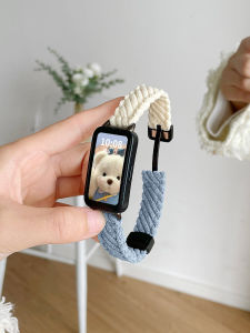 Huawei Band9 ใช้งานร่วมกับสร้อยข้อมือสไตล์ใหม่สําหรับ Band8/7 รุ่น Nfc กํามะหยี่สมาร์ทสายรัดข้อมือกีฬาสําหรับผู้ชายและผู้หญิง