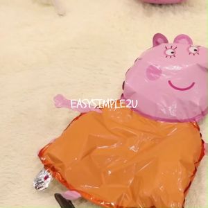 Kid Pig Piggy Pink Friend Theme Party Birthday Supplies Decoration Disposable Tableware Foil Balloon