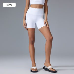 High-Waist Fitness Yoga Shorts Womens Winter Tight Running Three-Quarter Length Butt-Lifting Gym Hot Pants Sportswear