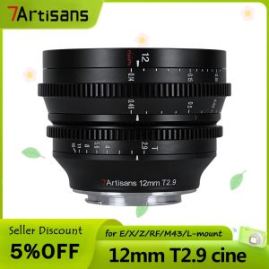 7artisans 12mm T2.9 APS-C Wide Angle Movie Lens Professional Cinema Lens For Mirrorless Cameras Suitable For Sony FX30 Fuji XH2S  Panasonic S5