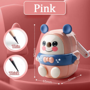 Cartoon Pencil Sharpener Manual Mechanical Pencil Sharpener Hand Crank Stand Rolling School Supplies
